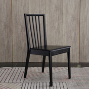 高档实木餐椅家用全实木中式黑色现代简约靠背椅，小户型纯实木餐桌