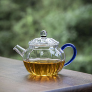 玻璃功夫茶具小套装耐高温茶杯茶壶一壶两杯家用日式简约透明茶具