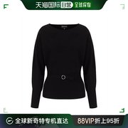 香港直邮EMPORIO ARMANI 女士黑色蝙蝠袖毛衣 3K2MWR-2M25Z-0999