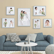 影楼照片墙相框婚纱照，结婚照宝宝儿童照全家福组合挂墙洗照片定制