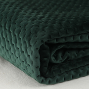定制现代简约轻奢墨绿色绒面包边搭毯样板房展厅售楼处沙发盖毯床