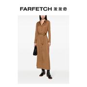 A.P.C.女士Gwyneth 束腰羊毛衬衫裙FARFETCH发发奇