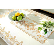 桌布防水防油免洗防烫长方形餐桌布，茶几垫塑料台布套客厅茶几桌布