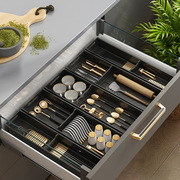 太空铝厨房抽屉置物架餐具筷子勺子叉分隔收纳盒橱柜内置组合装