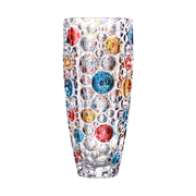 捷克进口bohemia水晶玻璃花瓶干花，插花幻彩花瓶欧式现代创意摆件