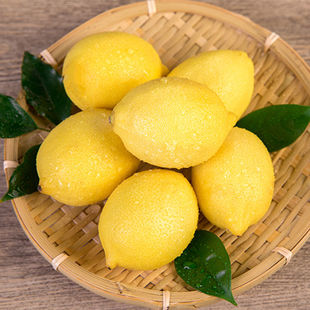 安岳新鲜黄(新鲜黄)柠檬，5斤独立包装皮薄汁多整箱中大果小果均有