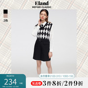 eland衣恋小个子宽松垂感腰带，短裤西装裤女休闲五分裤，夏季款