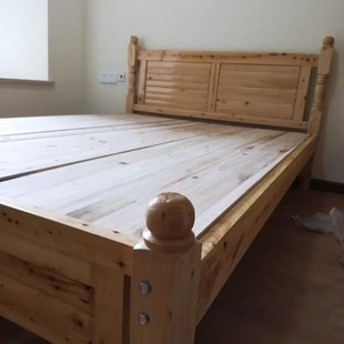 重庆 实木床 双人床 简约结构 全实木 柏木 出租房 简单欧式