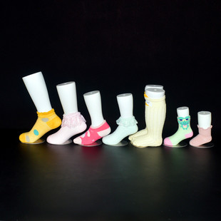 无缝儿童婴儿脚模 袜子拍照模特 1-3岁假塑料足模型 无缝脚模