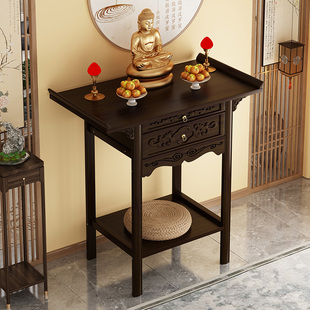 佛龛新中式立柜财神爷柜供桌佛台，家用香案佛像，关公菩萨供奉台贡桌