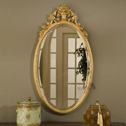 欧式复古雕花化妆镜挂墙卧室家用梳妆台法式梳妆镜子台式桌面定制