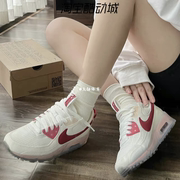 nike耐克airmax90红石榴，白红女子休闲气垫，运动跑步鞋dc9450-100