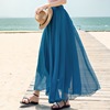 新疆舞蹈裙8米大摆半身长裙波，西米亚雪纺沙滩，裙女夏海边(夏海边)度假纱裙