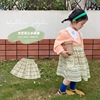 女童半身裙韩国春秋季款，中小童装波，西米亚a字裙格子儿童短裙