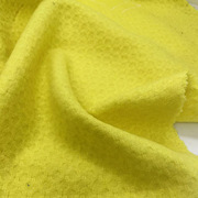 黄色小香风羊毛编织面料米字格小香风纯羊毛布料高档打底衫绒感