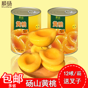 顺砀牌黄桃罐头对开砀山特产新鲜水果罐头整箱12罐*425克多省