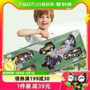 儿童玩具男孩坦克音乐声光非合金小汽车玩具1盒飞机装甲车越野车