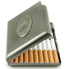 顶好8958创意20支装烟盒带打火机，防风金属烟盒，防潮抗压烟具烟夹