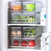 厨房冰箱收纳盒抽屉式保鲜盒蔬菜冷冻肉专用食品级鸡蛋盒整理神器