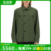 LEMAIRE女士衬衫军装蕾丝衫雪纺衫大口袋时尚女装绿色SS24
