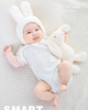 创意萌宝满月百天宝宝摄影服装，周岁儿童拍照造型摆件毛绒玩具兔子