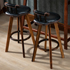 碳化实木吧台椅复古吧凳q美式前台收银旋转椅子现代简约家用高脚