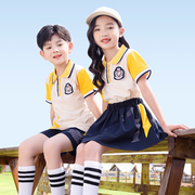 幼儿园园服夏装纯棉，儿童毕业照班服套装夏天短袖运动会小学生校服