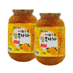 韩国进口 比亚乐蜂蜜柚子茶1150g*2瓶 水果茶饮料 冲饮品果酱