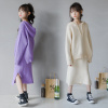 20秋冬韩版女童套装毛衣，针织休闲套装，中大童带帽卫衣针织裙两件套
