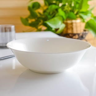 家用中式餐具瓷器骨瓷斗笠碗纯白色骨瓷蘸料碗饭碗汤碗老式面碗
