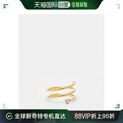 香港直邮潮奢 ASOS 女士 不锈钢环绕水晶设计色调戒指(金色)