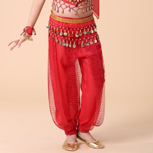小孩亮点裤儿童肚皮舞服装少儿印度舞表演出服跳舞练习服裤子
