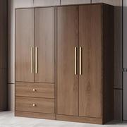 实木衣柜简约组合衣柜北欧风格实用卧室大衣柜家用简易出租屋衣柜