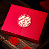 红色包装盒礼物盒空盒子结婚婚礼盒伴娘伴手礼盒子高级感空盒