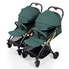 双胞胎婴儿推车可以坐可以躺双向前后座高景观蛋壳儿童推车可折叠