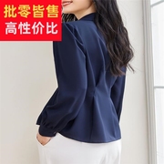 杭州真丝衬衫女春秋装2024年长袖，收腰上衣卡腰洋气，桑蚕丝小衫