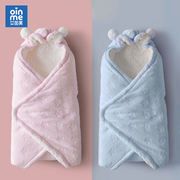 婴儿抱被包被秋冬季加厚款，外出两用新生的睡袋，初生宝宝珊瑚绒抱毯