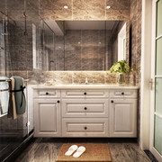 美式卫浴橡木浴室柜组合实木，欧式洗手盆洗手台落地柜，洗手面池台盆