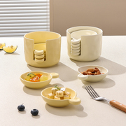 奶油风小碟子陶瓷调味碟，家用蘸料碟酱料碟小菜碟，酱油碟盘收纳套装