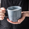 亿嘉陶瓷马克杯家用咖啡杯日式简约喝水杯，带把牛奶杯咖啡早餐杯子