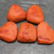 四川南红玛瑙原石去皮料，雕刻原料九口柿子红瓦西料火焰纹玫瑰红料