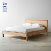 日式橡木床卧室全实木o双人床北欧式榻榻米床1.8米婚床储物床定制