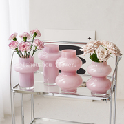 现代简约花瓶摆件客厅，插花玻璃高级感中古复古法式ins风餐桌装饰