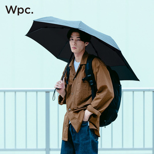 Wpc.便携防晒伞晴雨两用伞偏心延伸加长三折防晒抗风男士商务雨伞
