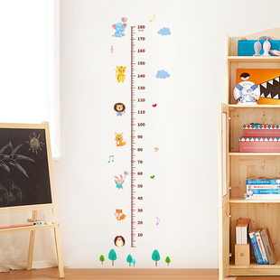 壁纸儿童身高墙贴纸宝宝身高测量仪，可移除不伤墙，自粘墙纸卧室装饰