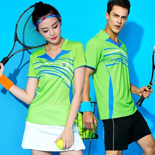 韩版羽毛球服男女夏速干短袖套装乒乓球衣，网球训练大码运动短裙裤