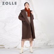 ZOLLE因为毛呢大衣女2019年呢子大衣 流行原创设计英伦风女装