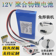 12V锂电池组户外广告牌发光字LED灯箱带 监控充电电池超薄12v电池