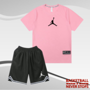 美式篮球服套装短袖男女，运动训练服夏季薄款宽松上衣速干球衣定制