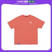 韩国直邮upperstropUP9605 SURF CLUB 滑板 印花 T恤 橙红色